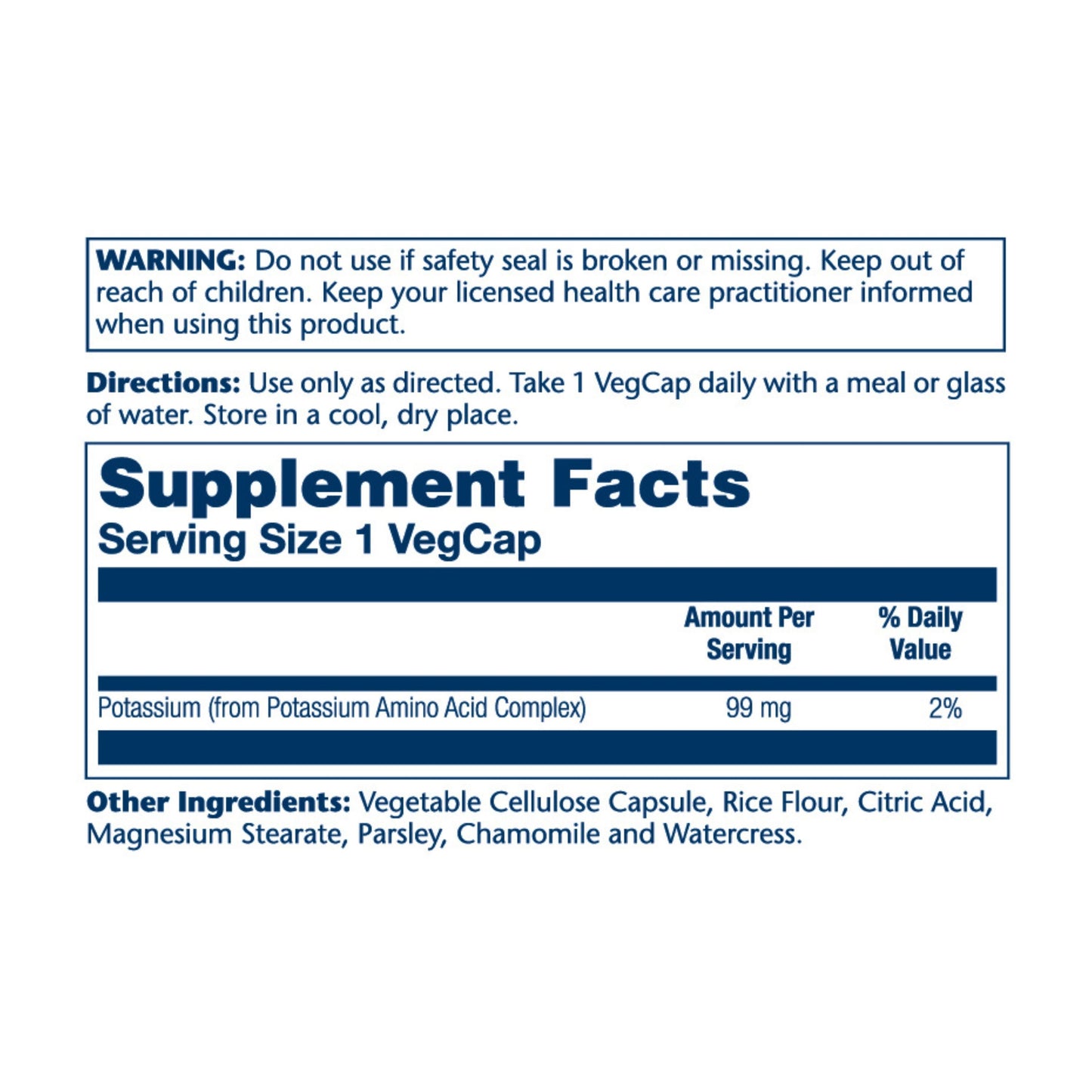 Potassium. 99 mg