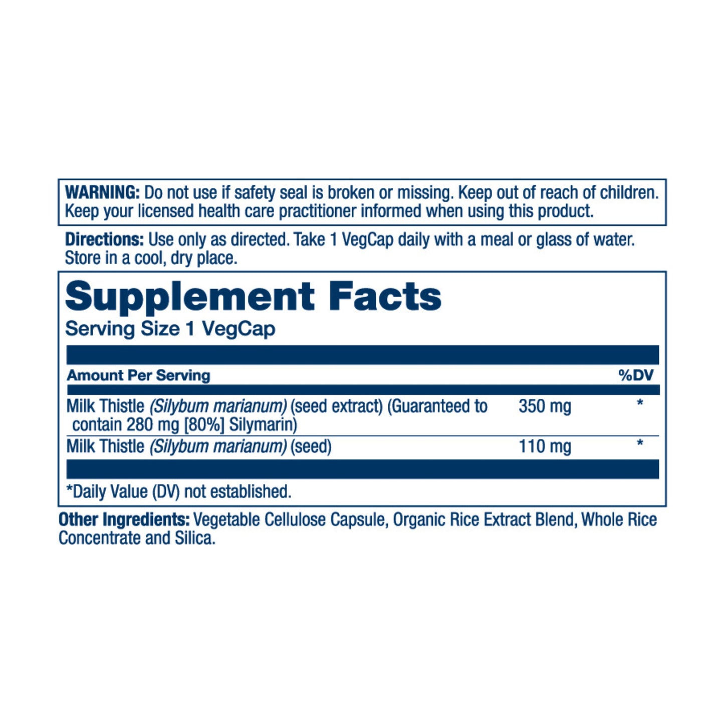 Vital Extracts Milk Thistle. 350 mg