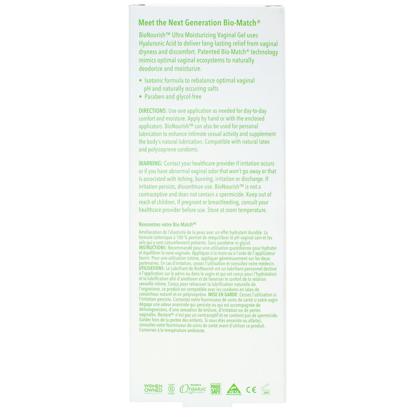 BioNourish Premium Personal Moisturizer with Hyaluronic Acid